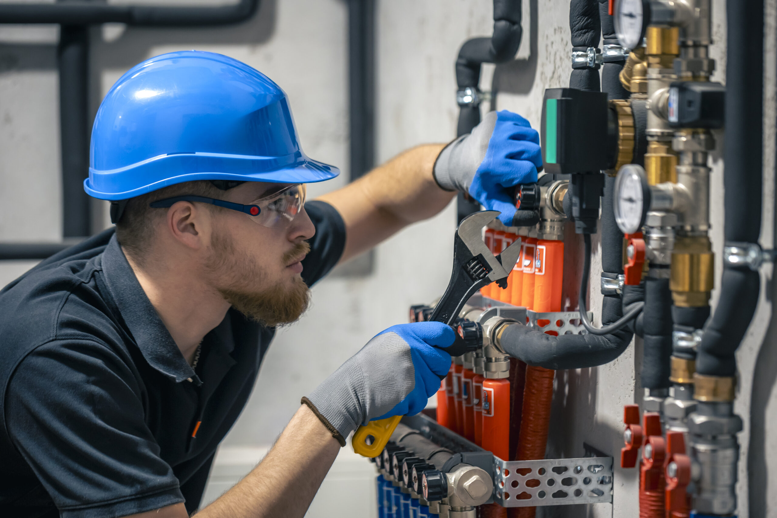gas central heating installation